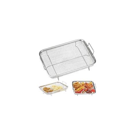 Panier barbecue inox - Grille de cuisson multifonction - Panier à légumes et fruits - Résistant à la chaleur - Pour grillades en extérieur (1/5)