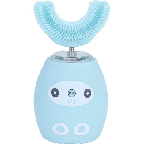 Brosse à dents électrique ultrasonique pour enfants, en forme de U, rechargeable par USB, automatique, portable et réglable.
