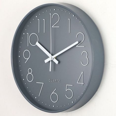 Horloge Murale - 30 Cm - Silencieuse À Quartz - Pour Intérieur Maison Bureau Cuisine - 1 Pièce (1/5)