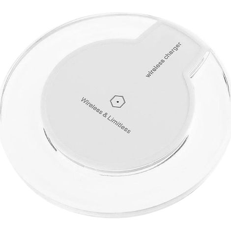 Chargeur sans fil pour téléphones iOS/Android, station de charge sans fil portable, alimentation flexible, triple protection, blanc (1/5)