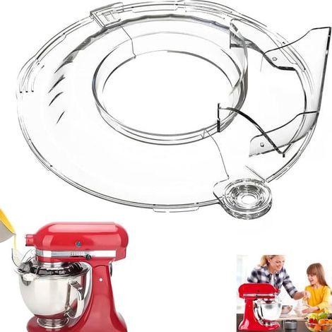Protection anti-éclaboussures de rechange pour robot pâtissier KitchenAid 4,5-5 QT, accessoire de remplacement pour bol mélangeur en acier inoxydable. (1/5)