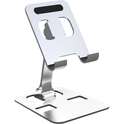 Support Tablet - Réglable en Hauteur et Angle - Compatible iPad 12 9 Pouces et Smartphones - Base Stable avec Renfort Métallique - 1 Pièce (1/5)