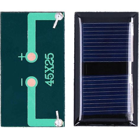 Lot de 4 modules de charge solaire miniatures 1 V 0,15 W pour projets de recherche (45 x 25 mm). (1/4)