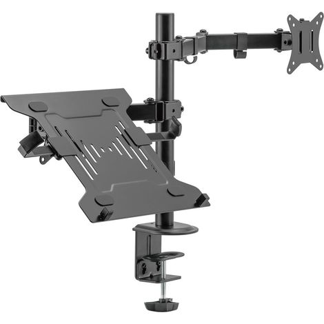 Supporto TV/Monitor 17" - 32" e laptop 10" - 15,6" supporta fino a 9kg compatibile con tutte le marche (VESA di varie dimensioni