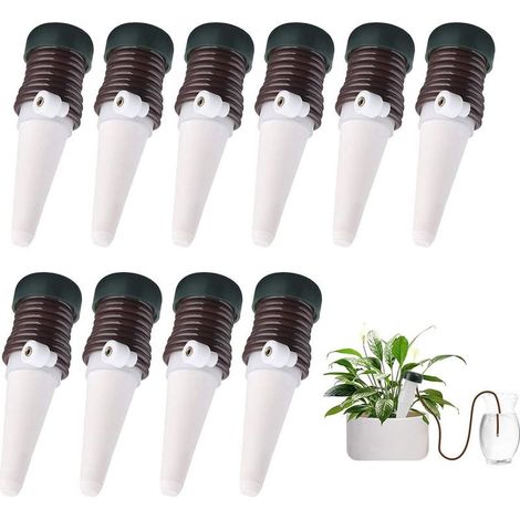 Kit D'irrigation Goutte à Goutte Automatique pour Plantes Filaire, Kit D'irrigation Goutte à Goutte en Céramique Automatique pour Plantes (10) (1/5)