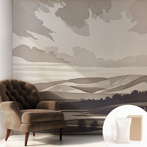 Carta Da Parati Non Tessuto - Decorazione Da Muro - Traspirante - Con Motivo - Per Camera Da Letto Cucina Un paesaggio tranquillo 250x250 cm (1/5)