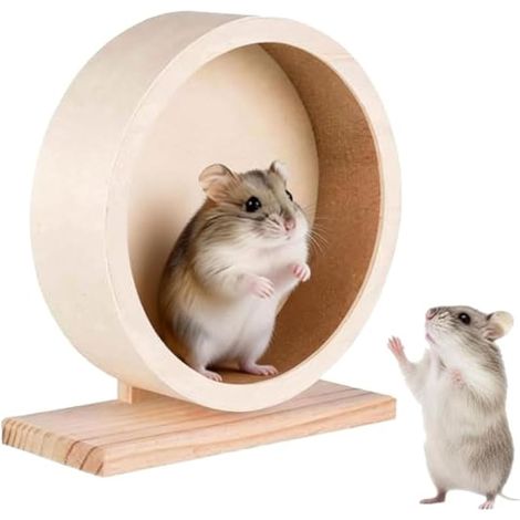15 cm Roues pour Hamster, Roues d'exercice en Bois pour Hamster, pour Petit Chinchilla (1/5)