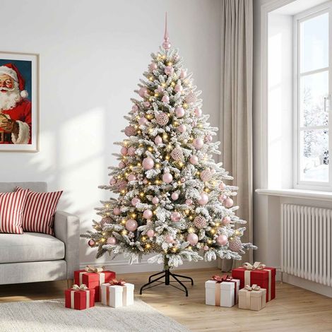 vidaXL Artificial Christmas Tree with Bauble 180 cm 300 LEDs (1/5)