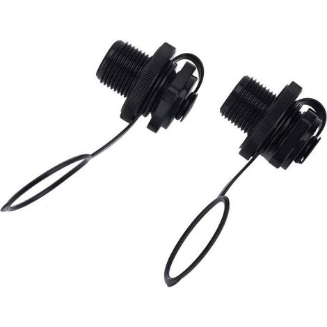 Valve de gonflage pour bateau pneumatique, anti-fuite, filetage 20 x 16 mm, clapet anti-retour, lot de 2 (1/4)