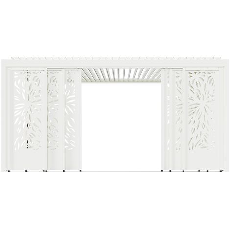Paroi Coulissante Tôle Aluminium 5m03 Blanc Pour Pergola Bioclimatique S et SV ORIAL France (1/5)