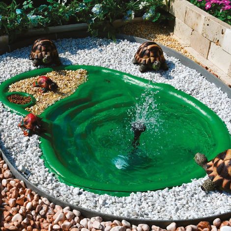 Laghetto per tartarughe green trionix litri 80 dimensioni 108x77xh28 (1/4)