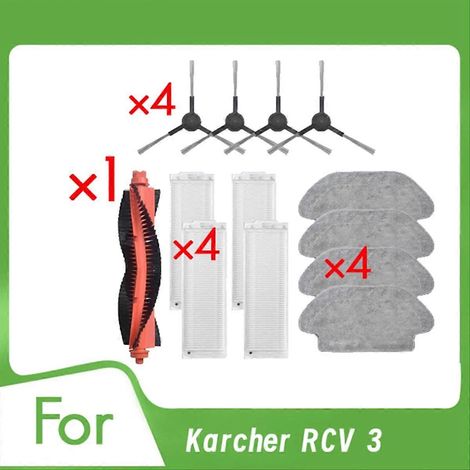 Accessoires pour aspirateur Kärcher : brosse latérale principale, filtre de nettoyage (1/5)