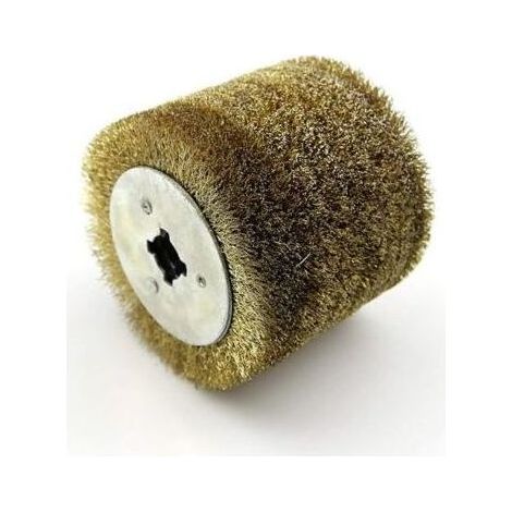 Brosse Nylon Circulaire,Brosse Nylon Abrasifs Brosse métallique 1pcs en Acier Inoxydable Roue for Bois Laque de Polissage et Meule d'ébarbage,120120110mm (Grit : Coarse 0.3mm wire) (1/5)