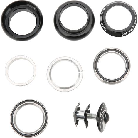 Fahrradsteuersatz aus Aluminiumlegierung, fein verarbeitet, robust und langlebig, hohe Festigkeit, lange Lebensdauer, Fahrradzubehör (1/5)