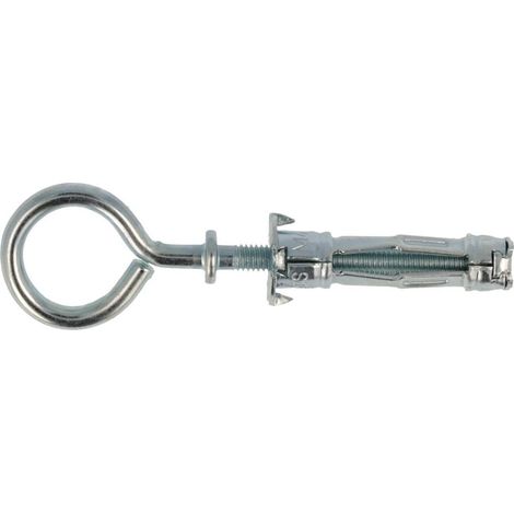 Molly M14105-XJ Jeu de chevilles metalliques a expansion avec anneau - Mur creux - Dimensions : 4 x 33 mm - Foret : 8 mm - Couleur : gris - Set de 5 pieces (1/4)