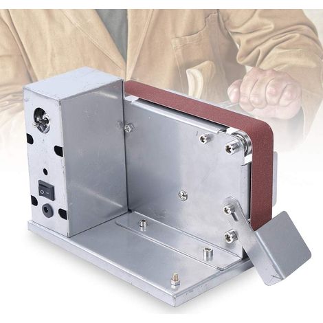 Mini Bandschleifer, 200W Bandschleifmaschine 7-Stufig DIY Poliermaschine, 10 PCS Schleifgürtel, 30 533mm Schleifbänder Geliefert für Zuhause, Holz, Kunststoff, Acryl