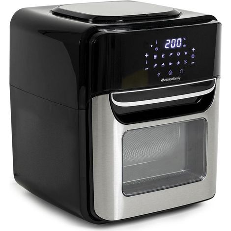 Melchioni 118340034 Freidora individual 12 L Independiente 1700 W Freidora de aire caliente Acero inoxidable negro