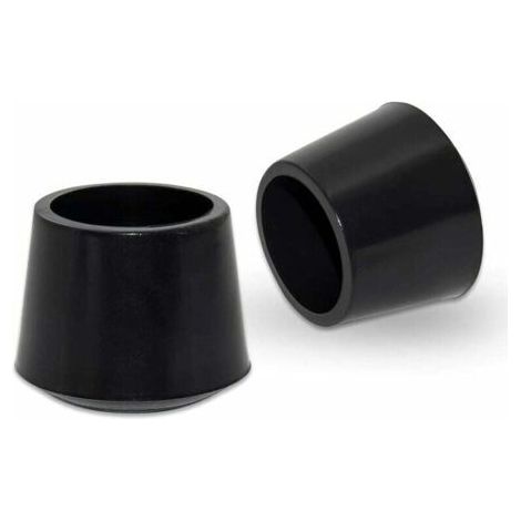 Lot de 4 Embouts Ronds antidérapants en Caoutchouc synthétique pour Pieds de Chaise 30 mm, 3,0 cm de diamètre, Noir (1/4)