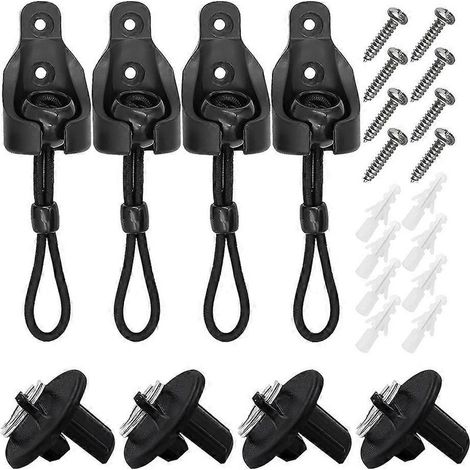 Kit de 4 tendeurs élastiques et embouts de fixation pour store enrouleur extérieur. (1/5)