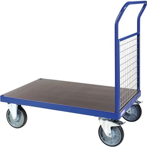 Bako Logistiksysteme Plattformwagen F600 mit Gitter- Stirnwand ohne Bordkante 1000x700mm (1/2)
