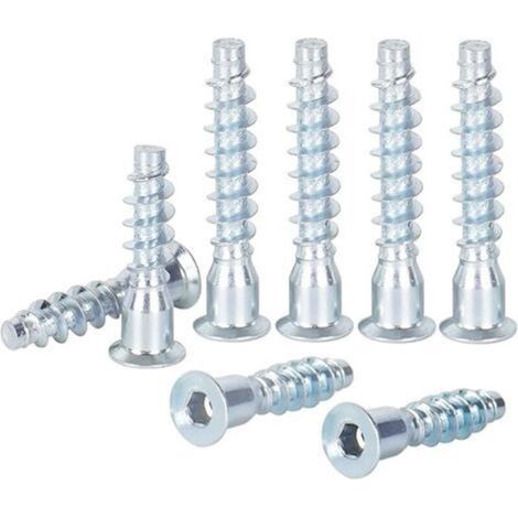 20 Pieces M7x40mm Assembly Screws Connection Screws, Hex Socket Screws, Furniture Confirmation Screws, Wood Screws for Stable Connection (1/5)