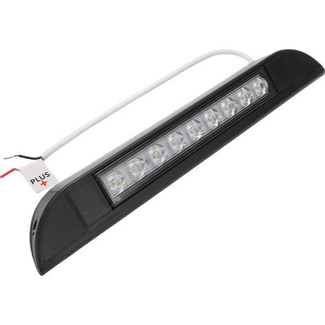 LED-Markise für Veranda und Wohnmobil, 10 Zoll, 6000K kaltweißes Licht, IP67 wasserdicht, wetterfest, kurze schwarze Ausführung, ohne Schalter. (1/5)