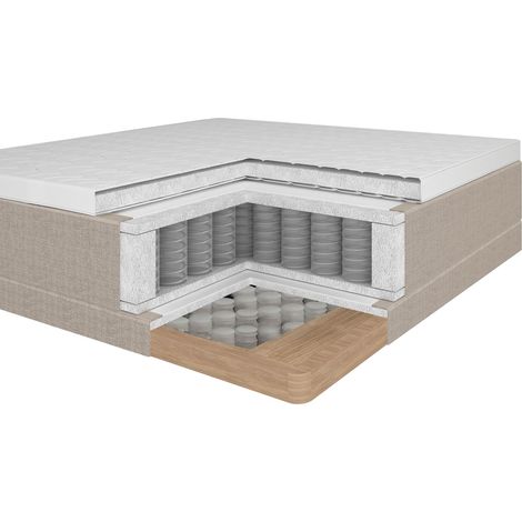 Mömax Boxbett Nevada Beige ca. 160x200 cm mit Topper (1/5)
