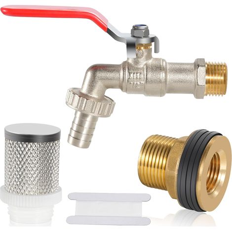 Robinet Exterieur Jardin en Laiton Antigel Antirouille avec Adaptateur (1/5)