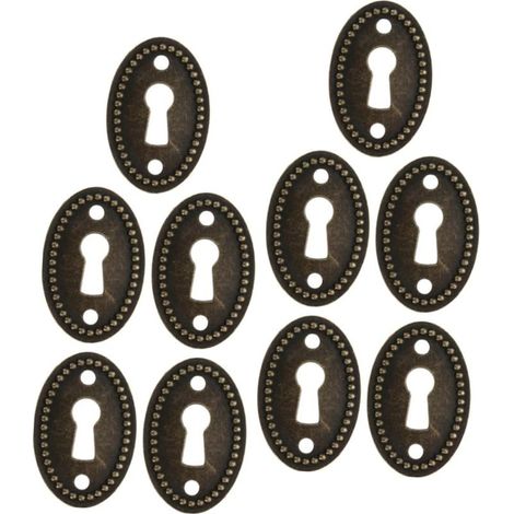Lot de 10 plaques décoratives ovales pour serrures meubles, en (1/5)