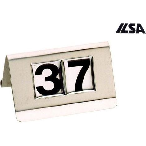 Ilsa set segnatavolo numerato 21-30 acciaio inox 18/10