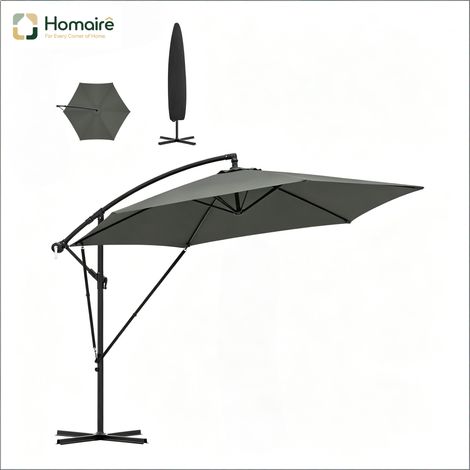 Grauer Metallschirm 310 x 100 x 277 cm HOMAIRE (1/5)