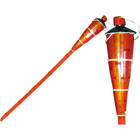 Torche de sol en bambou Brixo Elite, 150 cm de hauteur, flamme professionnelle