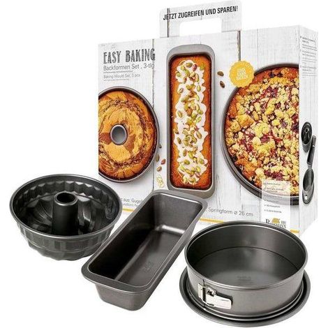 Set de moldes para repostería - BIRKMANN - FÁCIL HORNEADO - Acero Carbono - 3 piezas (1/4)