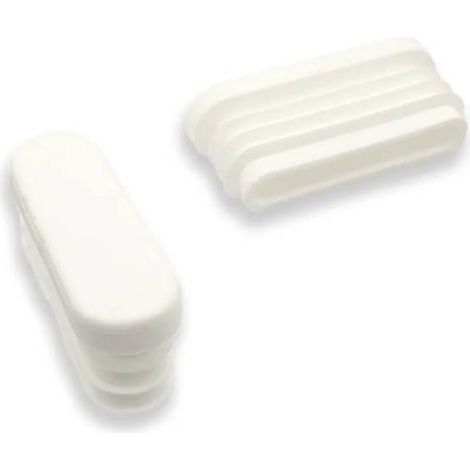 Ajile - Embout ovale BLANC pour pied et tube de diam. 50 x 15 mm (1/3)