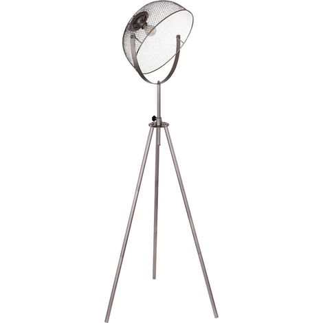 Lampadaire trépied style cinéma en métal design vintage MONIG (1/5)