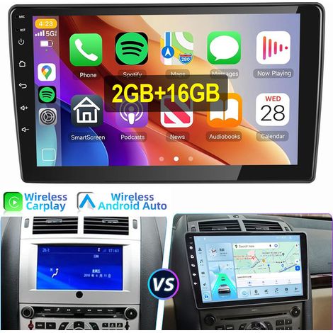 Autoradio 9 pouces pour Peugeot 407 2004-2011 Android 15 Carplay GPS RDS BT WiFi 2+16G (1/5)
