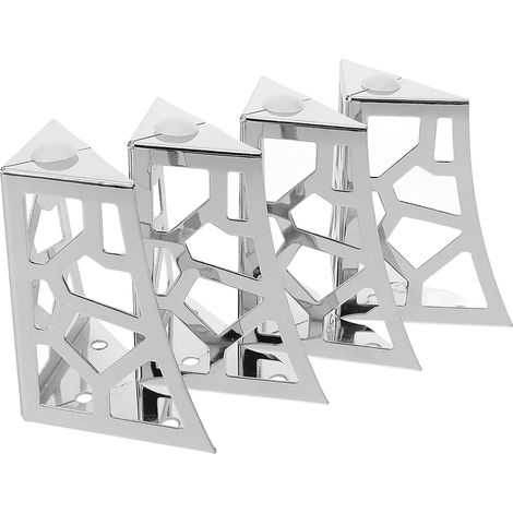 de meubles cubiques en métal argenté lot de 4 base en fer