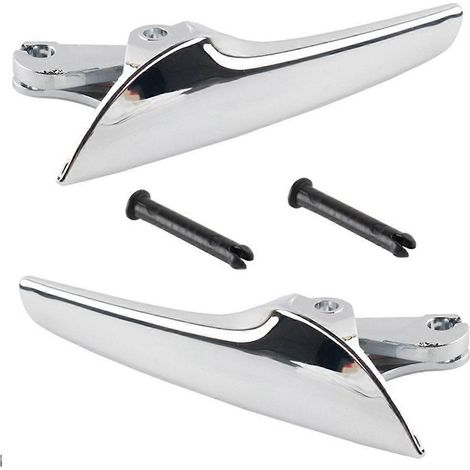 Couvercle de poignée de porte intérieure de voiture chromé ABS A Pair pour-- (1/5)