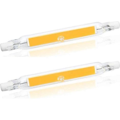 R7s 78 mm 5 W warmweiße 3000 K LED-Lampe, lineare COB R7s LED-Ersatzlampe für 40-W- und 50-W-Halogen-Stiftlampen, extraflache 78-mm-R7s-LED-Lampe, 2er-Pack