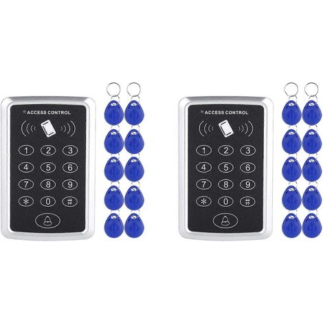 Clavier de contrôle d'accès RFID 2 x 125 kHz, lecteur de cartes électromagnétiques, système de contrôle d'accès, ouvre-porte de porte, système de clavier (1/5)
