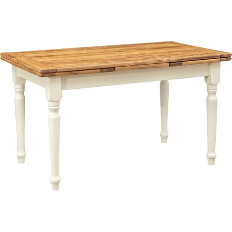 Tavolo legno massello 140x80 cm Tavolo sala da pranzo cucina Tavola allungabile Tavolino rettangolare Artigianale Made in Italy