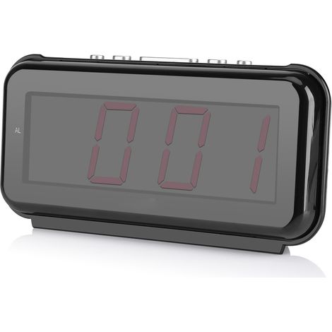 Elektronischer Tischwecker, 220 V, digital, mit LED-Anzeige, Schlummerfunktion, roter EU-Stecker (1/5)