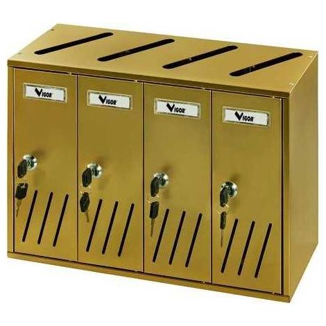 Boîtes aux lettres postales Vigor alu Ramato K4 4-Box 42X17,5X30 (1/2)