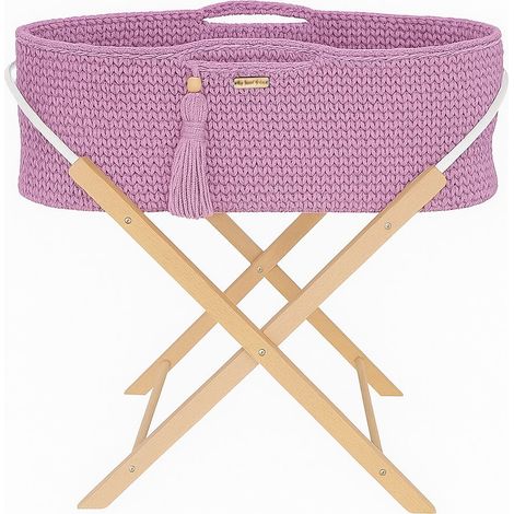 Cesta portaoggetti BOHO fatta a mano con supporto - Lavanda (1/5)