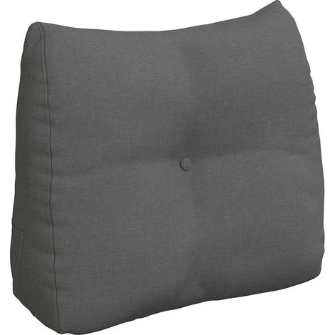 Cuscino per Schiena Grigio scuro 60 x 24 x 50 cm Tessuto vidaXL