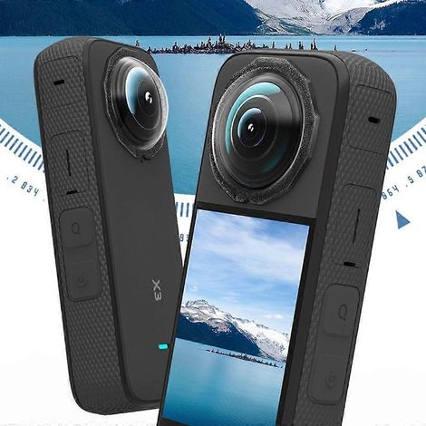 Cache-objectif avec ruban adhésif de rechange pour appareil photo 360 One X3 (1/4)