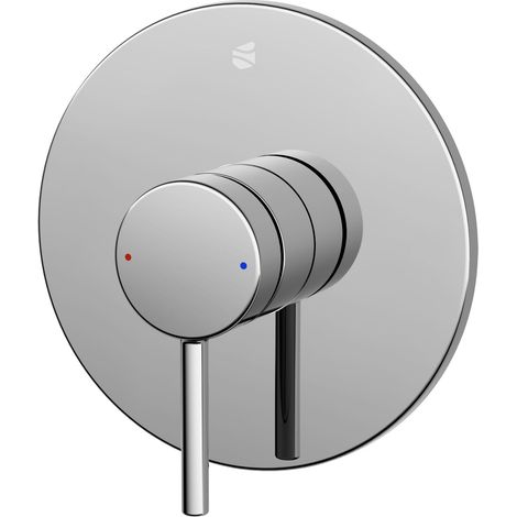 BERNSTEIN - Miscelatore doccia tondo a parete, incasso, ottone, cromo, miscelatore in ceramica Ø14,3cm - VIREO	cromo