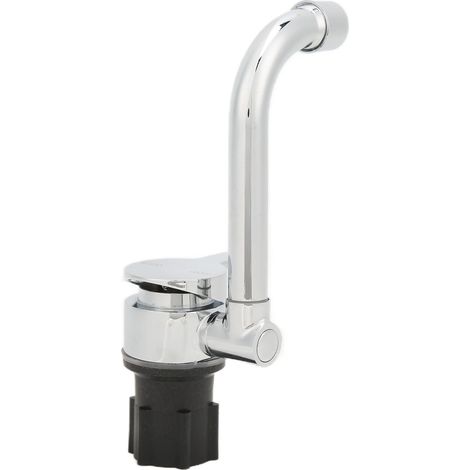 Robinet d'eau à filetage d'entrée 9x16 pouces, trou unique, rotation 360°, résistant à la corrosion, pour lavabo de camping-car (1/5)