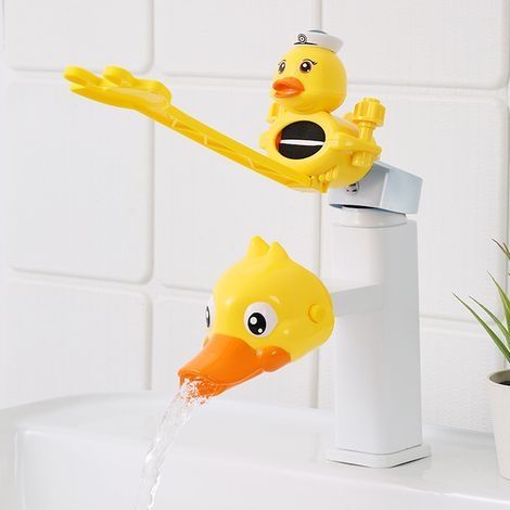 Extension Robinet pour Enfant, 2 Pièces Extension de Robinet Enfant, et Rallonge de Commutateur de Robinet, en Forme de Canard, Réglable, plus Pratique pour Le Lavage des Mains des Tout-petits (1/5)