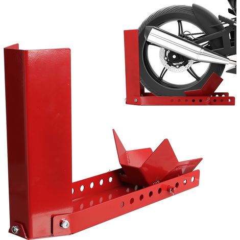 Wolketon Motorradständer zum Parken und Transport, Vorderradklemme 8–24 Zoll, 60–145 mm, Rot (1/5)